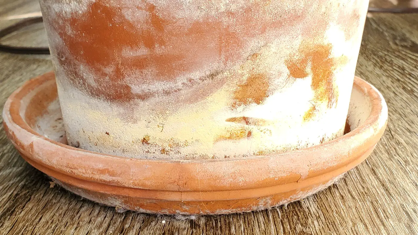 white residue on terracota pots